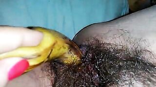 Black Countess Fucked with the banana and cum - 6 image