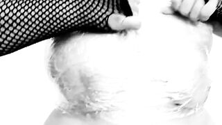 I dance with my big boobs wrapped in plastic wrap. LiaKahn spanish milf amateur curvy hot chubby submissive bitch slut - 5 image