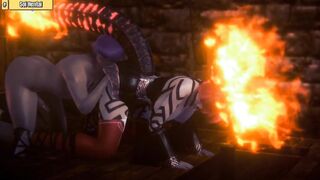 Hentai 3D (HS32) - Big boob fire dragon - 3 image