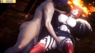 Hentai 3D (HS32) - Big boob fire dragon - 6 image