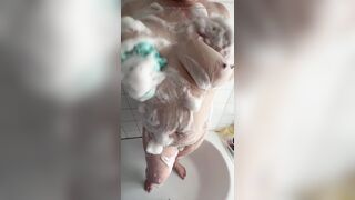 British Chubby wife gets soapy for you! - 10 image
