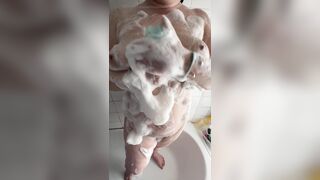 British Chubby wife gets soapy for you! - 12 image