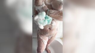 British Chubby wife gets soapy for you! - 7 image