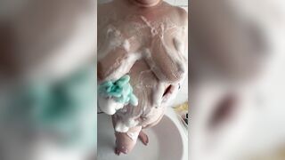 British Chubby wife gets soapy for you! - 8 image