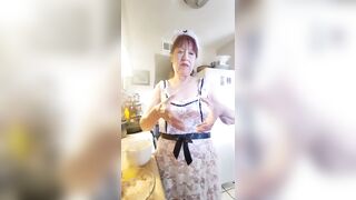Granny in my sexy lace apron cooking shrimp & grits - 2 image