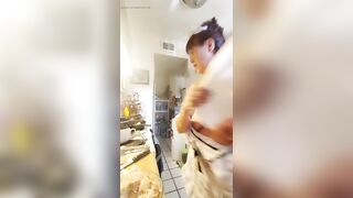 Granny in my sexy lace apron cooking shrimp & grits - 8 image