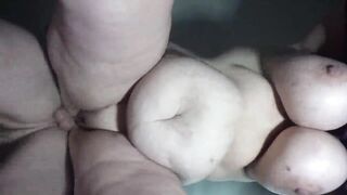 Bbw wife fucked from behind view from below...huge swinging tits....make this go viral - 10 image
