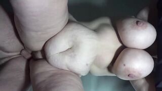 Bbw wife fucked from behind view from below...huge swinging tits....make this go viral - 13 image