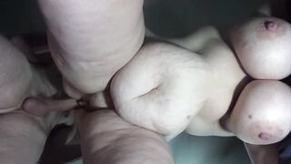 Bbw wife fucked from behind view from below...huge swinging tits....make this go viral - 14 image