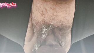 BBW Mistythyghs massages big Hairy cum filled CUNT with Big fat Cock - 4 image