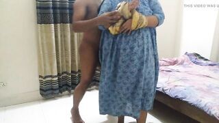 Palestinian Hot MILF Aunty Fucked by neighbour guy, Huge ass and huge boobs 55y old BBW aunty (cumshot inside big ass) - 7 image