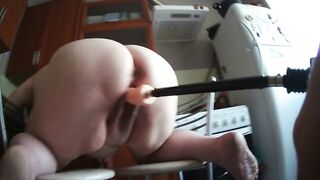 got up doggy style and the sex machine destroys her big pussy - 2 image