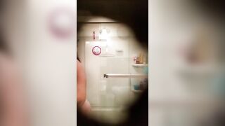 Christine Krug washing her pussy