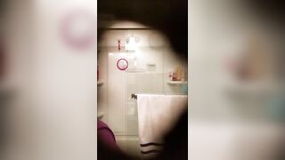 Christine Krug washing her pussy