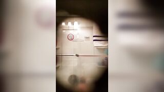 Christine Krug washing her pussy