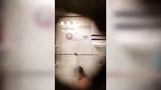 Christine Krug washing her pussy