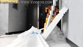 TWO NAKED WOMEN RECEIVE DELIVERIES AT THEIR HOUSE - 10 image