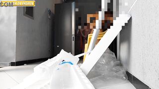 TWO NAKED WOMEN RECEIVE DELIVERIES AT THEIR HOUSE - 11 image