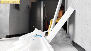 TWO NAKED WOMEN RECEIVE DELIVERIES AT THEIR HOUSE - 15 image