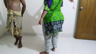 Sexy MILF Palestinian Stepmom sweeping Room with Big Ass Swaying when stepson gets horny & Roughly fucked (cum inside) - 1 image