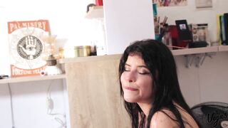 Covered in sweat, dancing, sucking hard and getting facialized - 10 image