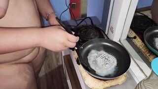 My sex slave eats my cum fried with butter - 10 image