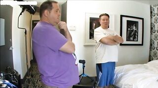 Slutty BBW drilled in threesome by dirty fat fuckers - 2 image