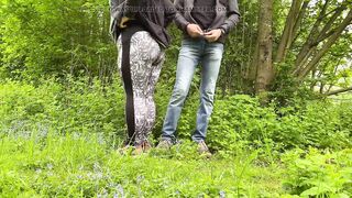 Mother in law holds my cock while I pee in nature then I spank her sexy ass - 10 image