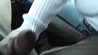 A chubby German lady enjoys sucking a hard cock in the back of the car - 3 image