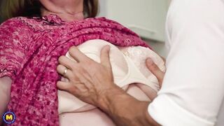 Curvy big breasted Jana loves inexperienceder muscled men