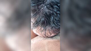 Mexican husband sucking Colombian beautiful brunette