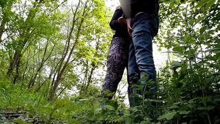 Sexy neighbor with a fat ass jerked me off in nature - 11 image