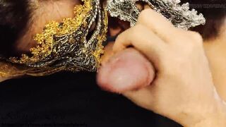 Hot Stepsisters Double Blowjob Dream Fulfilled. Huge Cumshot in Mouth - 8 image