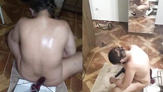 ANAL HOME VIDEO, RIDING ON THE RED DILDO - 14 image