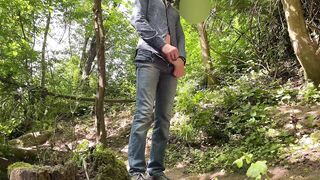 My fucking mother-in-law gives my dick a great handjob in nature - 2 image