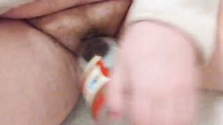 Masturbating with big bottle - 14 image