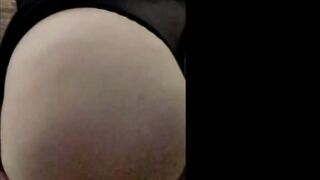 she warms my cock by showing me her cute BBW milf ass