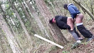 Sexy preggo bbw takes huge creampie in nature - 5 image