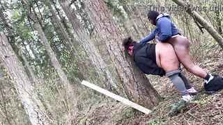 Sexy preggo bbw takes huge creampie in nature - 7 image