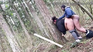 Sexy preggo bbw takes huge creampie in nature - 8 image