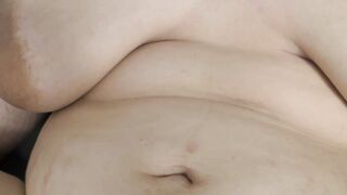 Cheating wife with a big natural boobs get double creampie in pussy and cum play after sex! - 5 image