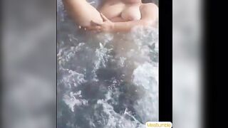 Taking hot bath then squirts as hell. Mature BBW Lady. - 4 image