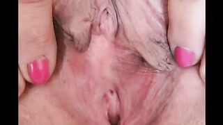 Extremely Close View of Fat Granny Mature BBW Pussy. - 12 image