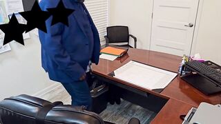My boss caught me cheating & I let him cum on my pussy to keep him quiet - 4 image