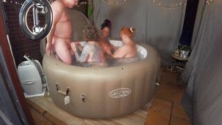 Amateur Hot tub fun with 3 hot British Milfs - 7 image