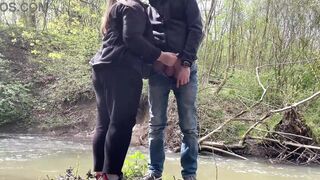 Sexy Horny Fat Stranger with a Gorgeous Ass at the Lakeside Jerking My Cock