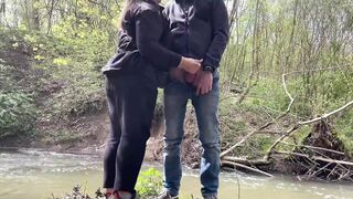 Sexy Horny Fat Stranger with a Gorgeous Ass at the Lakeside Jerking My Cock - 15 image