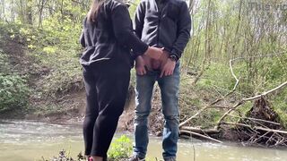 Sexy Horny Fat Stranger with a Gorgeous Ass at the Lakeside Jerking My Cock - 2 image