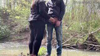 Sexy Horny Fat Stranger with a Gorgeous Ass at the Lakeside Jerking My Cock - 3 image