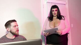 Bitchy BBW Boss Marilyn Mayson Makes Her Dumb Jock Employee Fuck Her To Keep His Job! Steve Rickz - 2 image